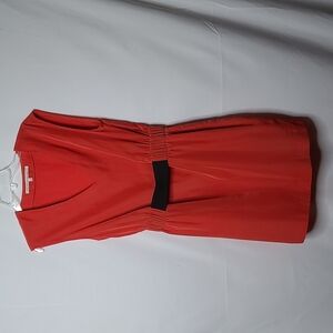NWOT Rachel Roy sleeveless elastic waist vneck red mini dress sz 6